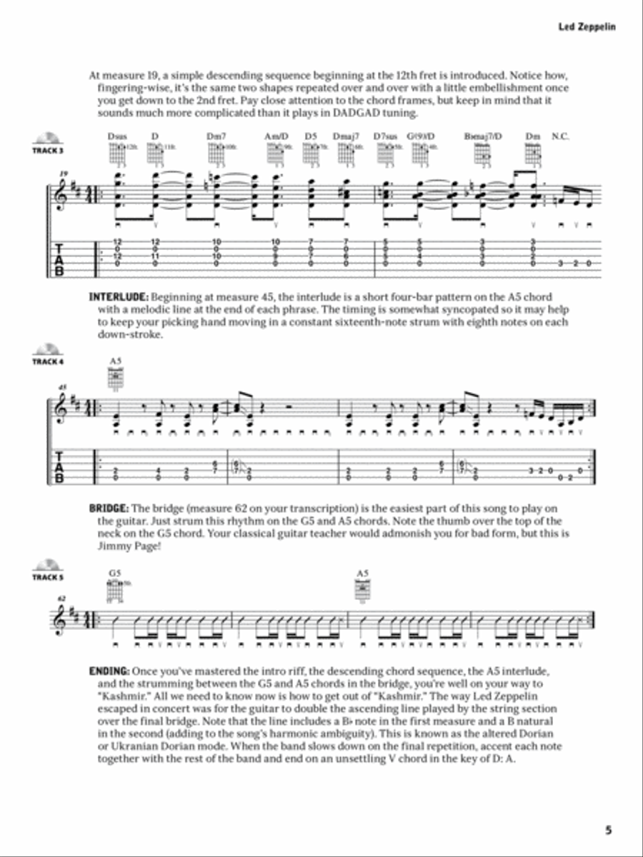 Alfred's Rock Ed. -- Led Zeppelin Guitar Guitar Tablature scores gallery preview page 6