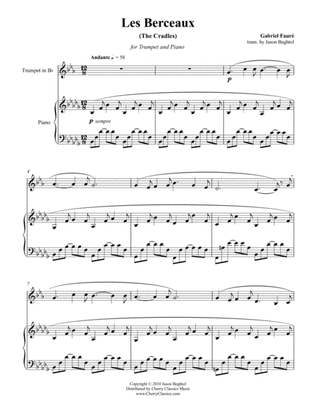 Les Berceaux for Trumpet & Piano