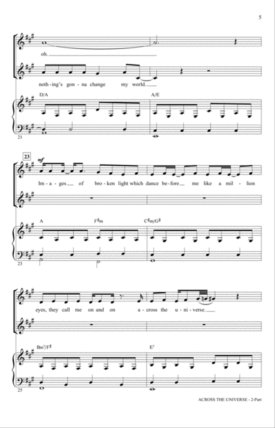 Across The Universe 2-Part scores gallery preview page 4