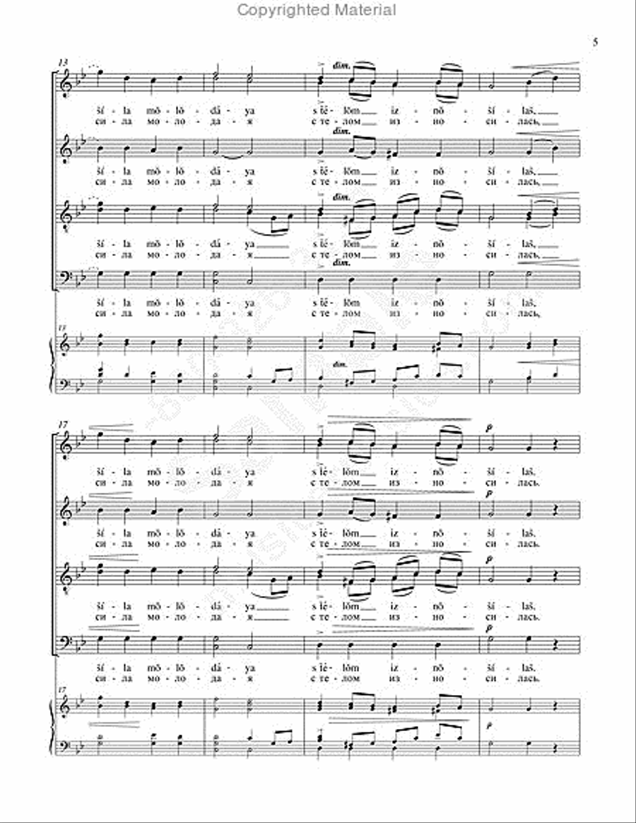 Like a Passing Nightingale 4-Part scores gallery preview page 4
