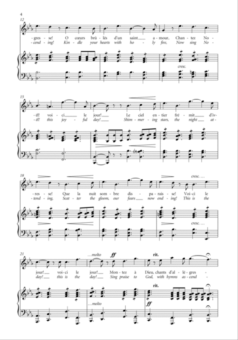 Noël (original version) 3-Part scores gallery preview page 4