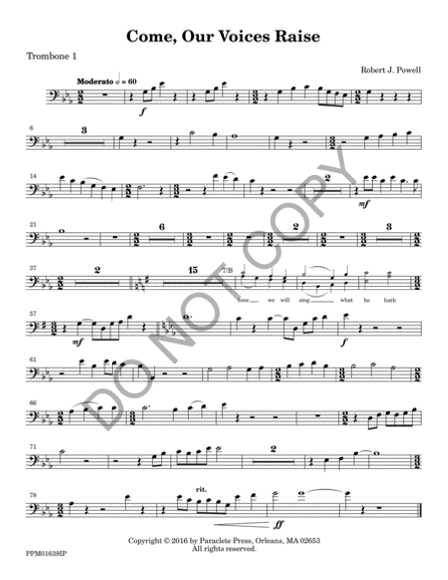 Come, Our Voices Raise 4-Part scores gallery preview page 6