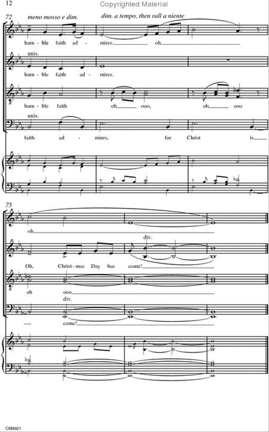 An Irish Carol SATTB scores gallery preview page 4