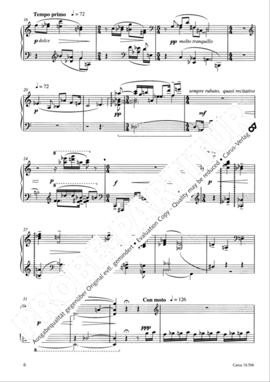 Vier Klavierstucke Vier Klavierstucke Piano Solo scores gallery preview page 7