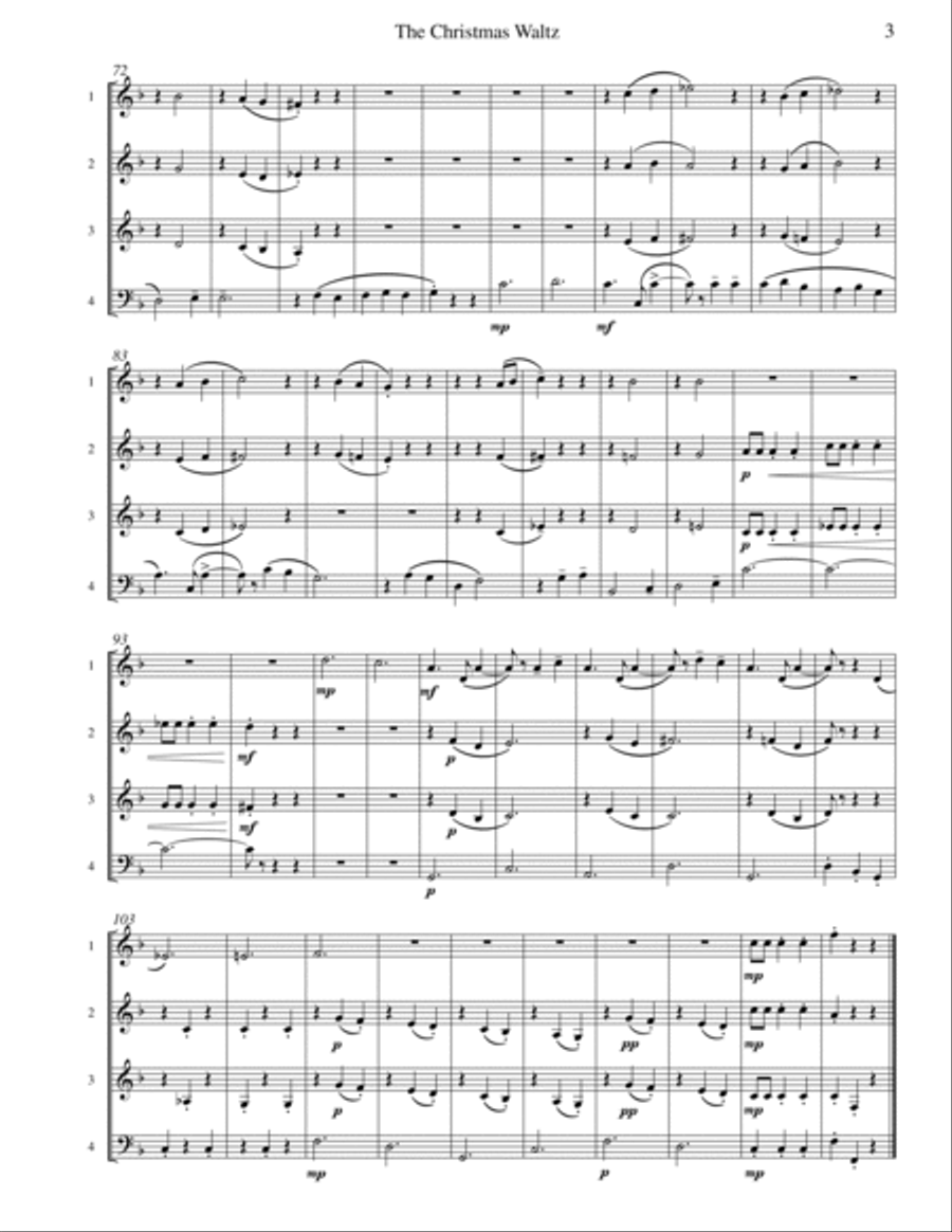 The Christmas Waltz Viola scores gallery preview page 4