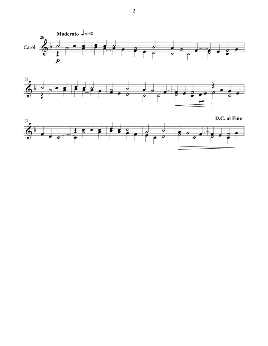 Three Little Carols (TC) Handbell Choir scores gallery preview page 2