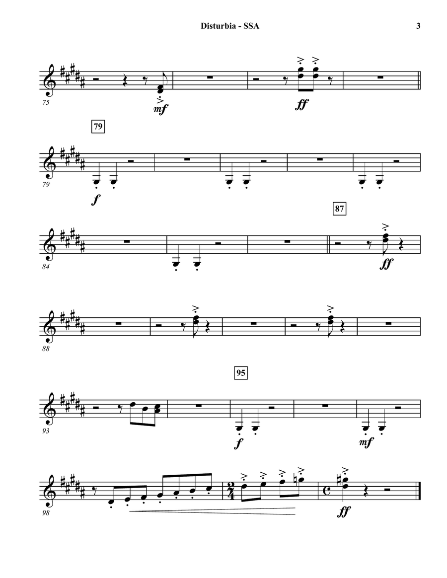 Disturbia Concert Band scores gallery preview page 3