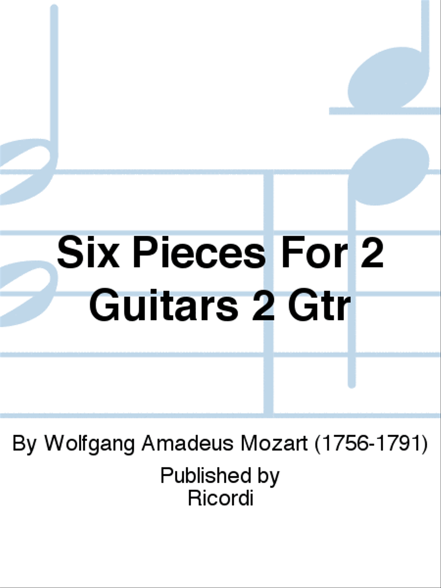Six Pieces For 2 Guitars Classical Guitar scores gallery preview page 1