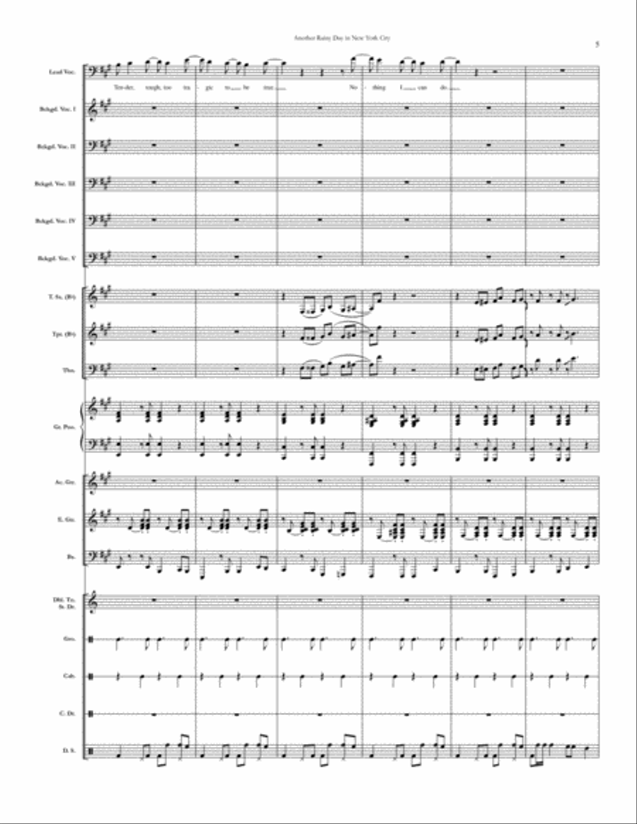 Another Rainy Day In New York City Small Ensemble scores gallery preview page 5