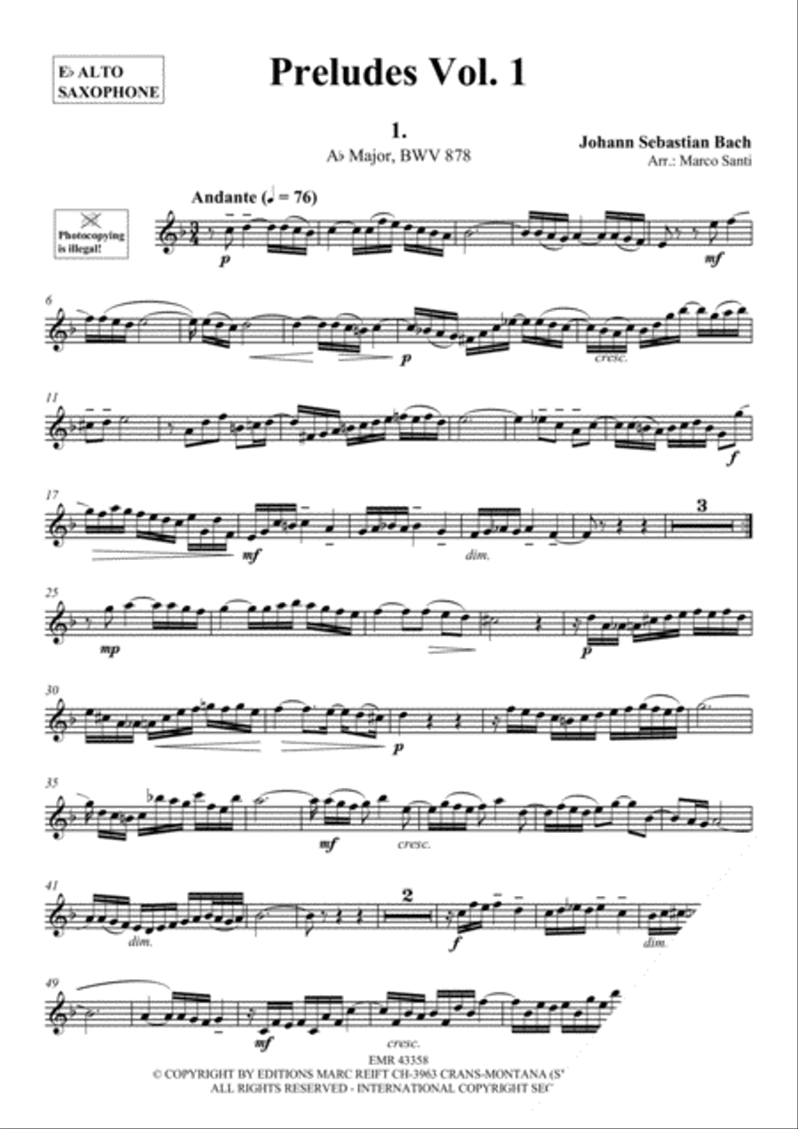 Preludes Vol. 1 Alto Saxophone scores gallery preview page 3