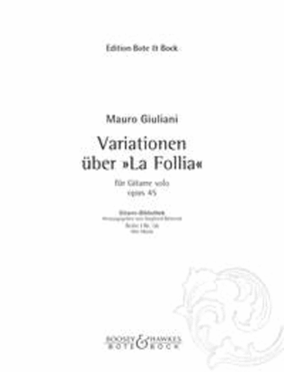 Book cover for Variazioni Su Folies D'Espagne Op 45 (Behrend)