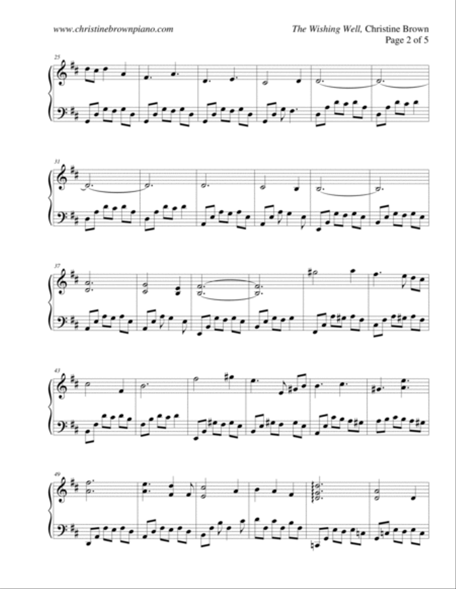 The Wishing Well Piano Solo scores gallery preview page 3