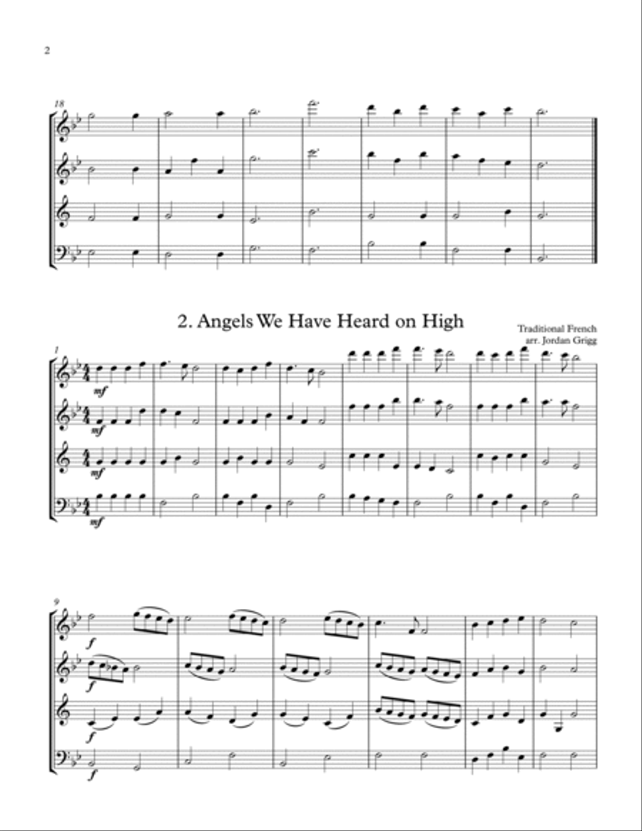 14 Christmas Carols (arranged for Wind Quartet) 14 Christmas Carols (arranged for Wind Quartet) Woodwind Quartet scores gallery preview page 2