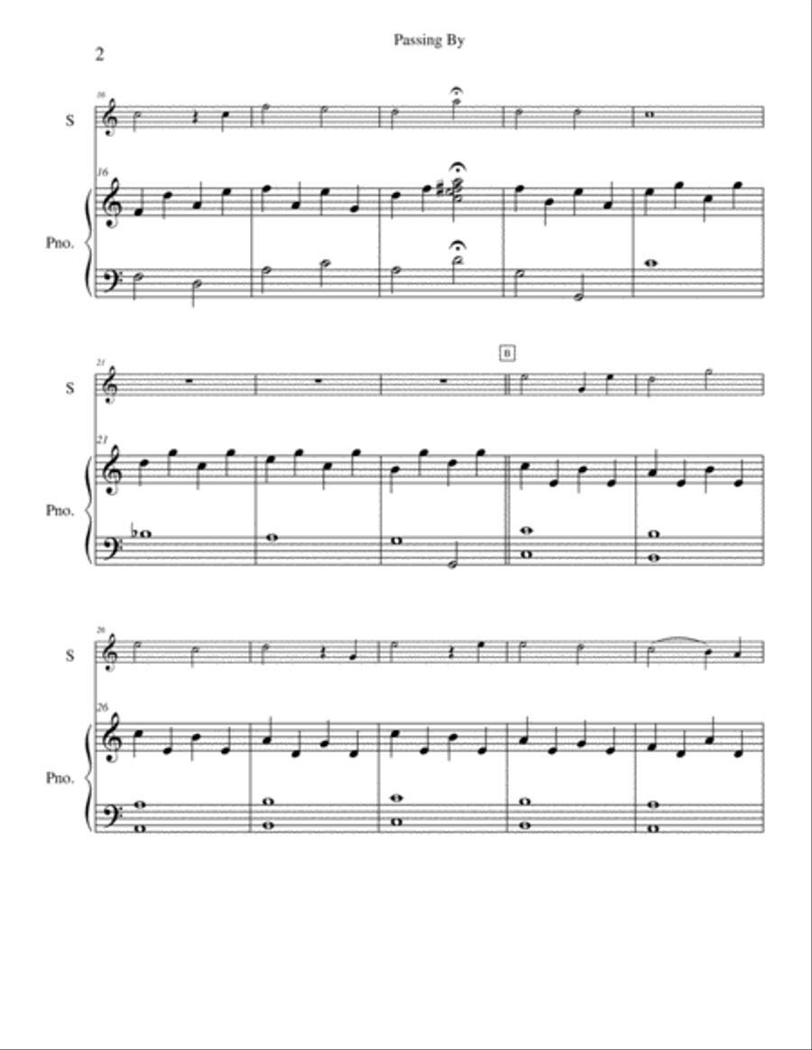 Passing By Violin Solo scores gallery preview page 2