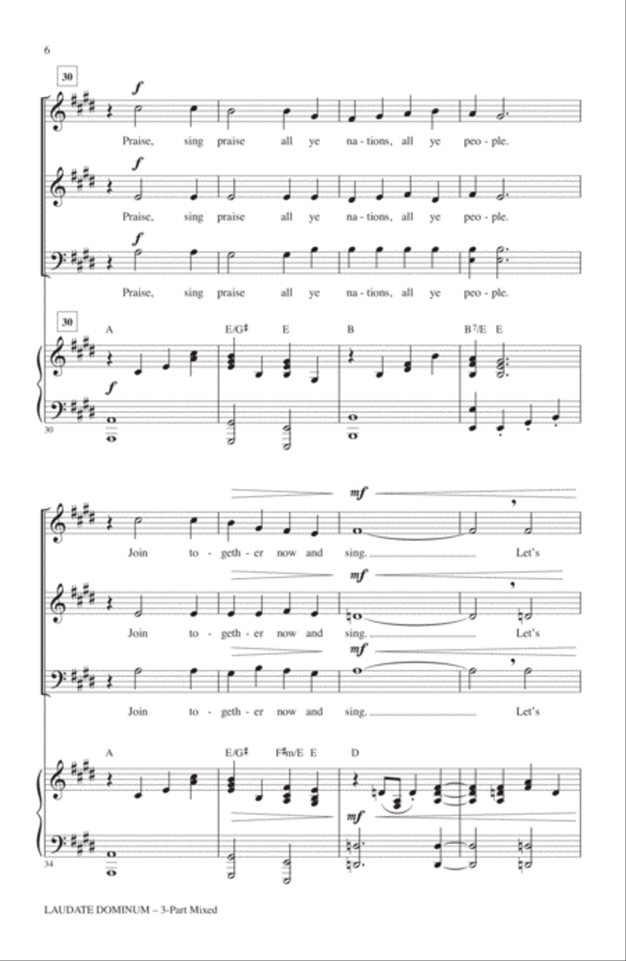 Laudate Dominum 3-Part scores gallery preview page 4
