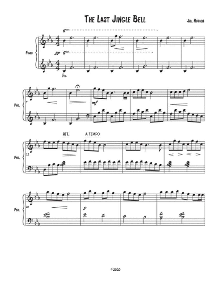 The Last Jingle Bell Piano Solo scores gallery preview page 2