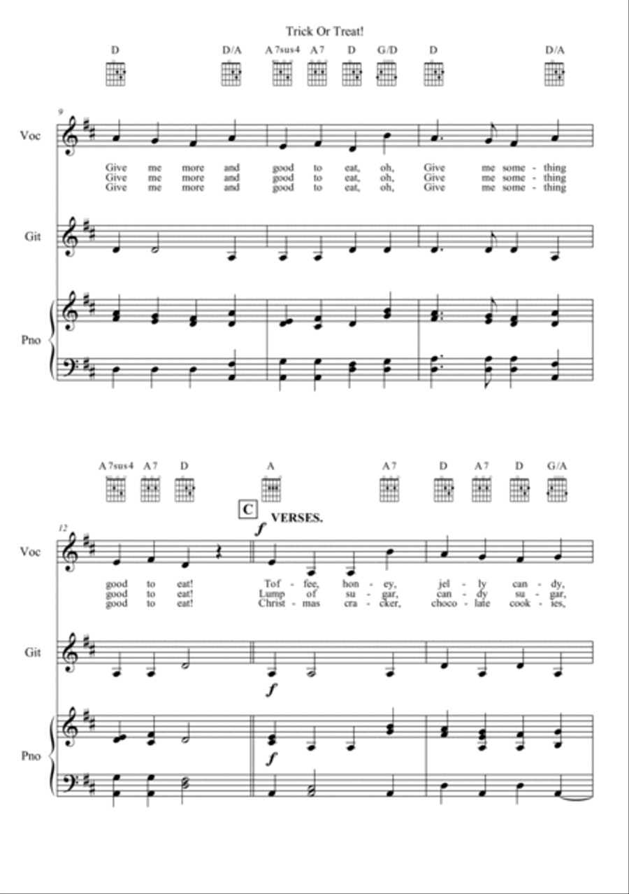 Trick Or Treat! Alto Voice scores gallery preview page 2