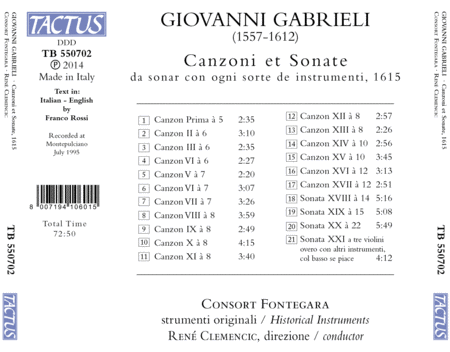 Canzoni Et Sonate 1615