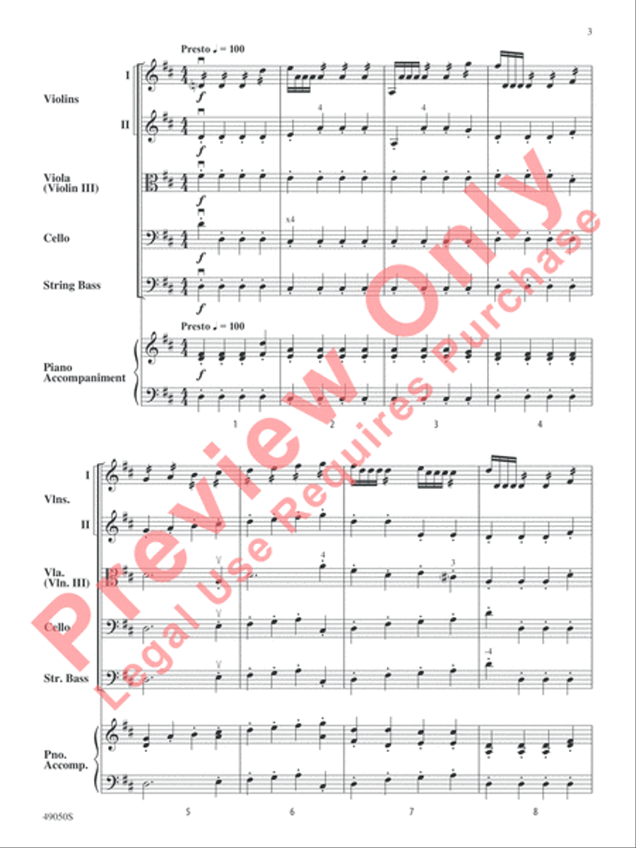 Zoomies, a Virtual Concert String Orchestra scores gallery preview page 4