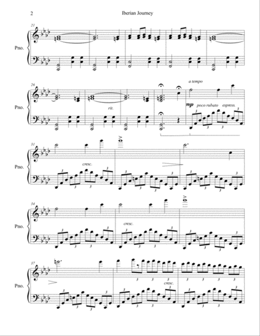 Iberian Journey Iberian Journey Piano Solo scores gallery preview page 2