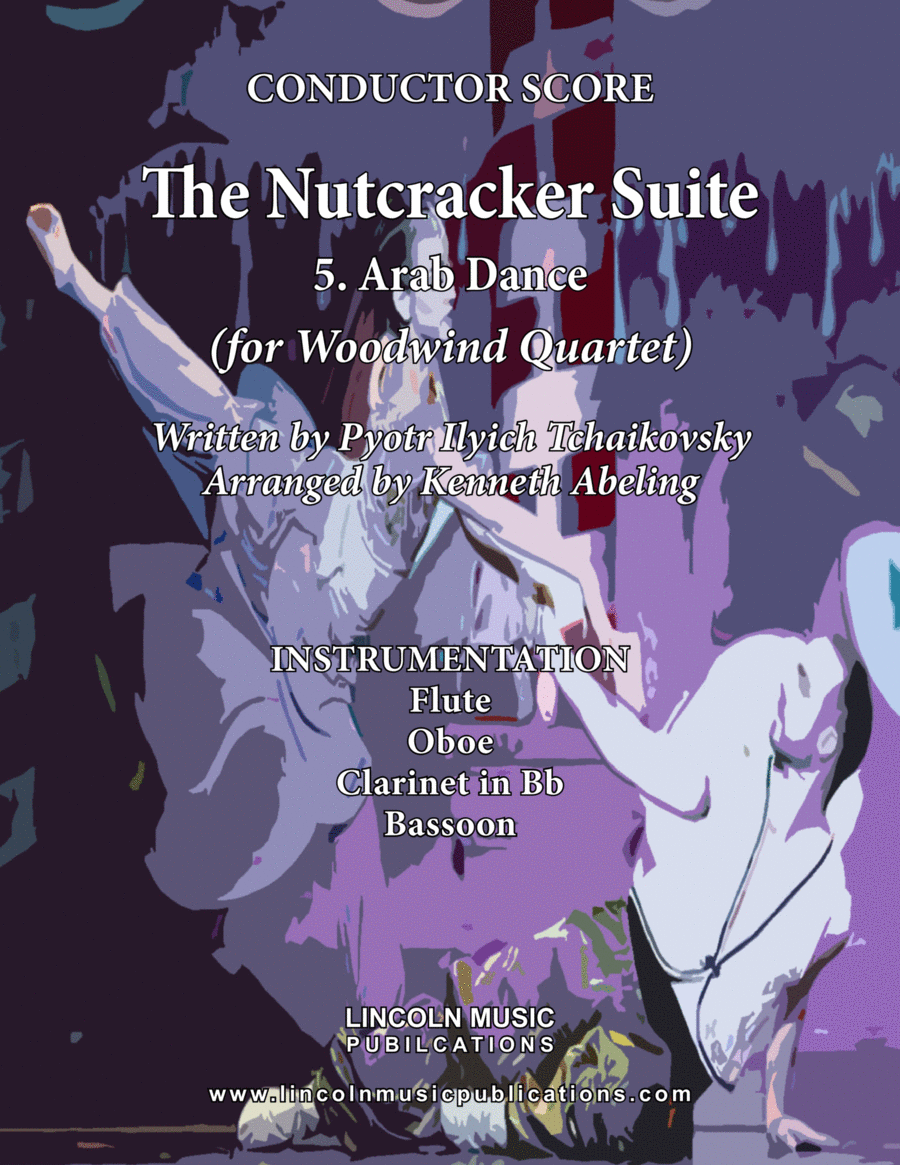 The Nutcracker Suite - 5. Arab Dance (for Woodwind Quartet) Woodwind Quartet scores gallery preview page 1