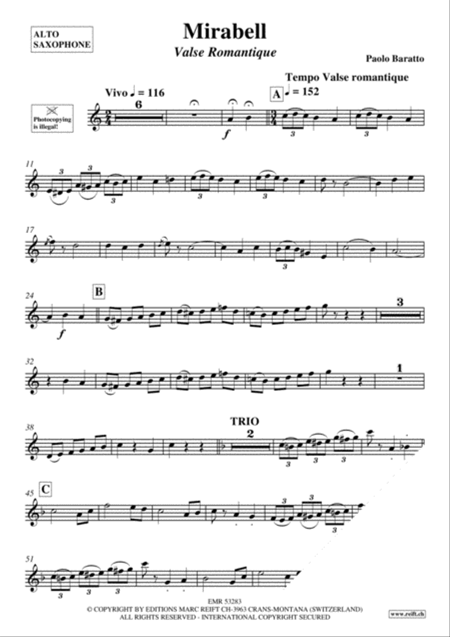 Mirabell Alto Saxophone scores gallery preview page 3