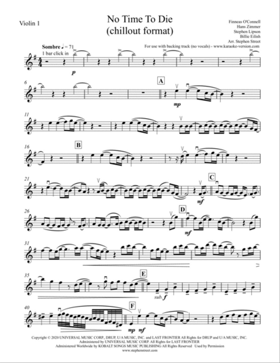 No Time To Die String Quartet scores gallery preview page 6