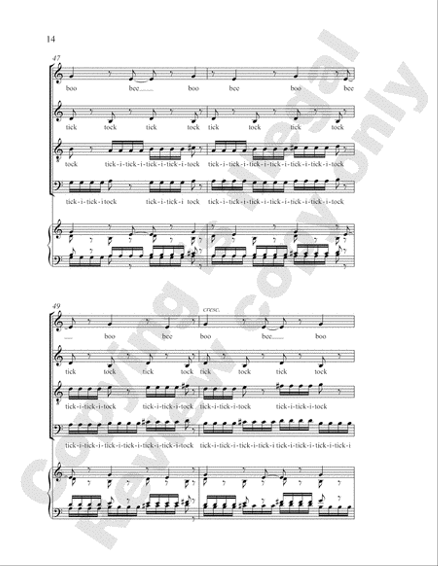 Time Pieces: 4. Clocks 4-Part scores gallery preview page 34