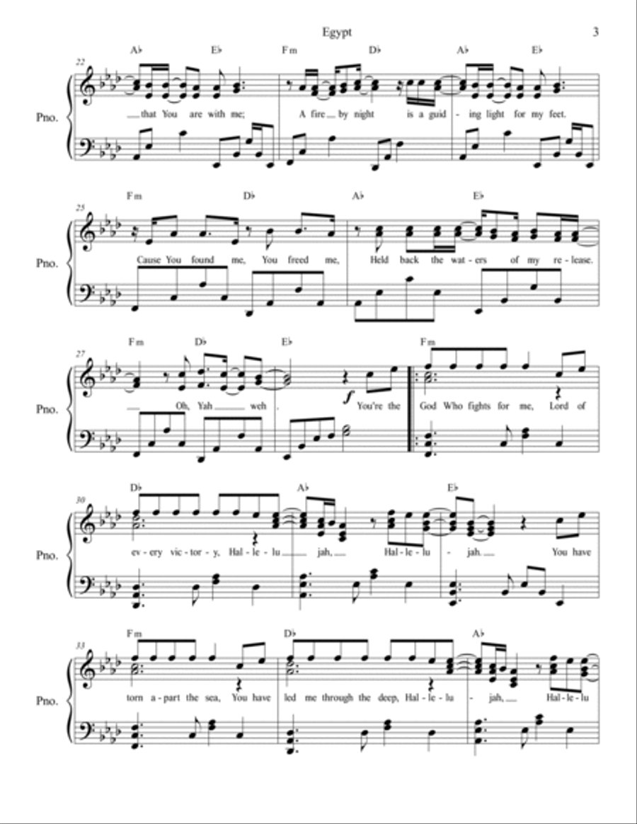 Egypt Piano Solo scores gallery preview page 4