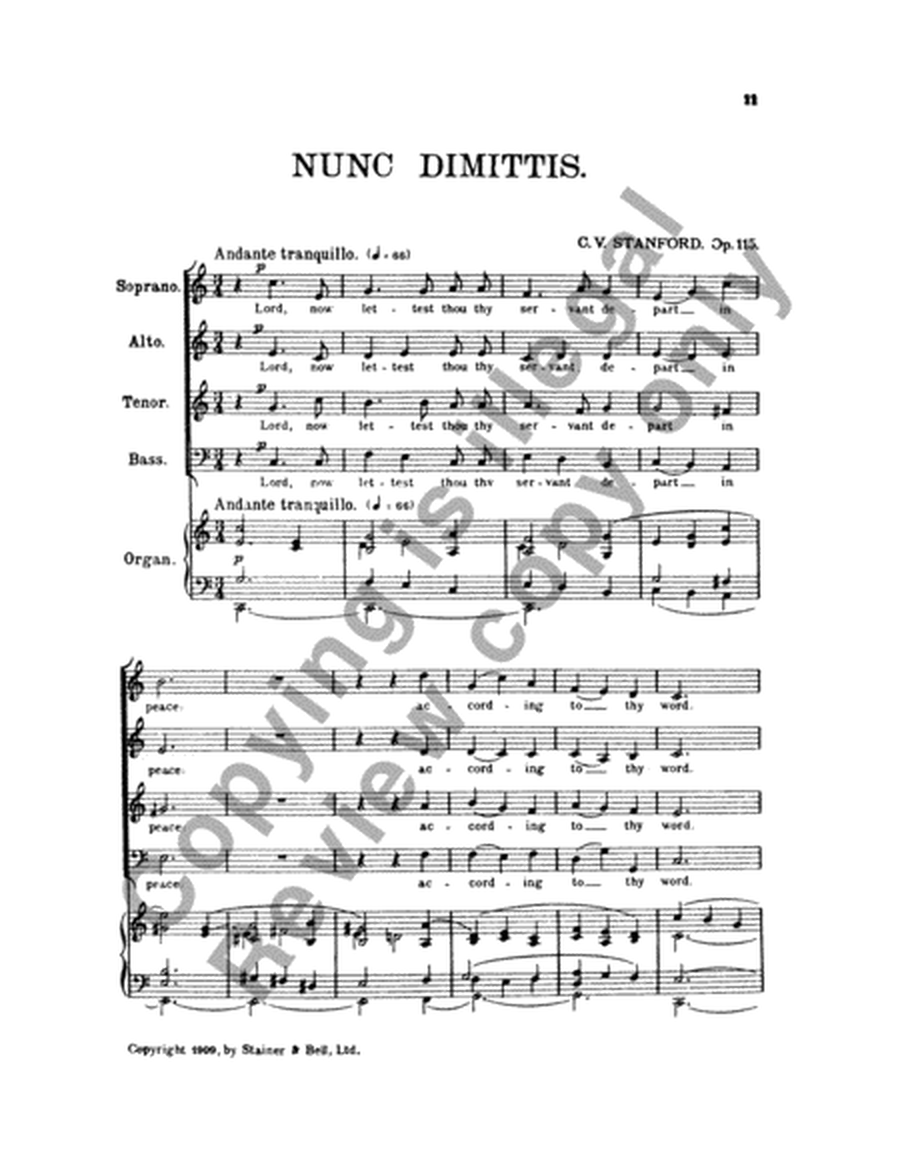 Magnificat & Nunc Dimittis in C
