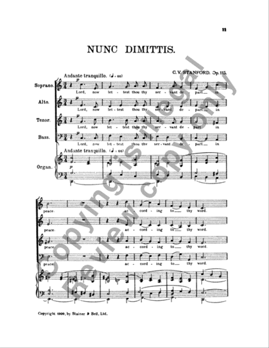 Magnificat & Nunc Dimittis in C 4-Part scores gallery preview page 10