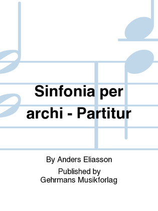Book cover for Sinfonia per archi - Partitur