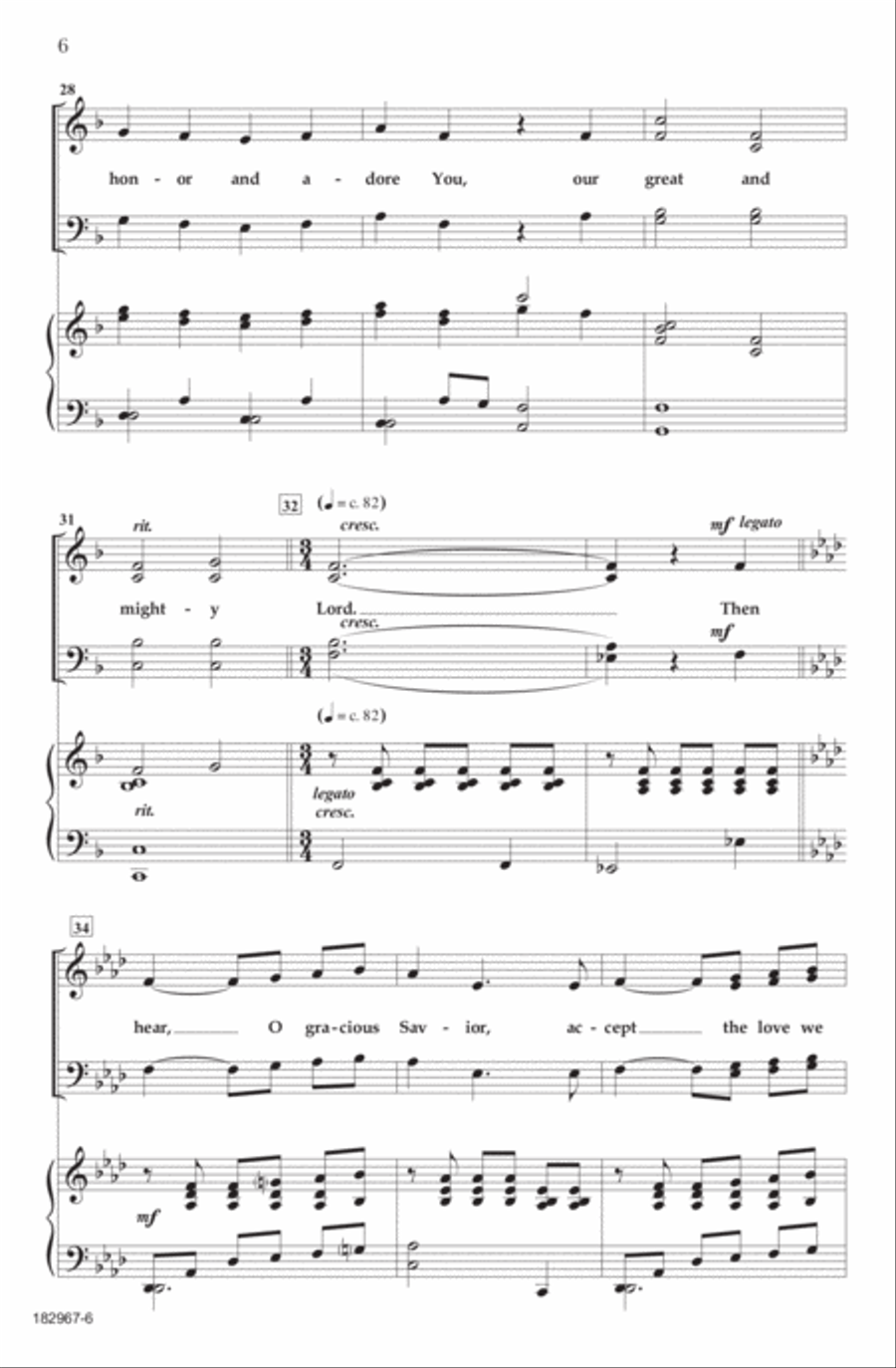 O God Beyond All Praising 4-Part scores gallery preview page 5