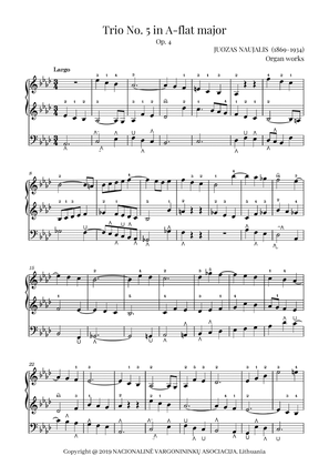 Trio No. 5 in A-flat major, Op. 4 by Juozas Naujalis (1869–1934)