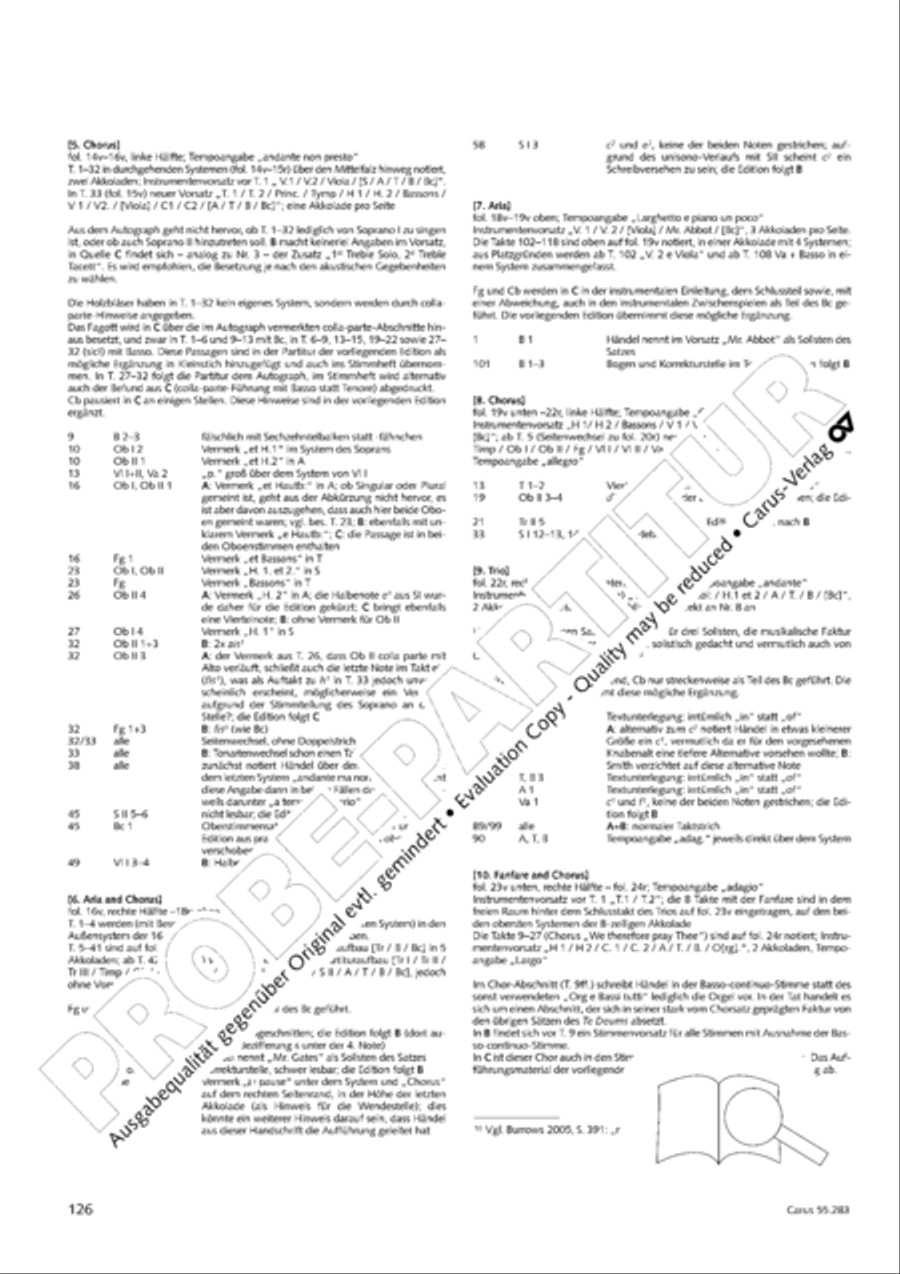 Te Deum for the Victory of Dettingen SSATB scores gallery preview page 143