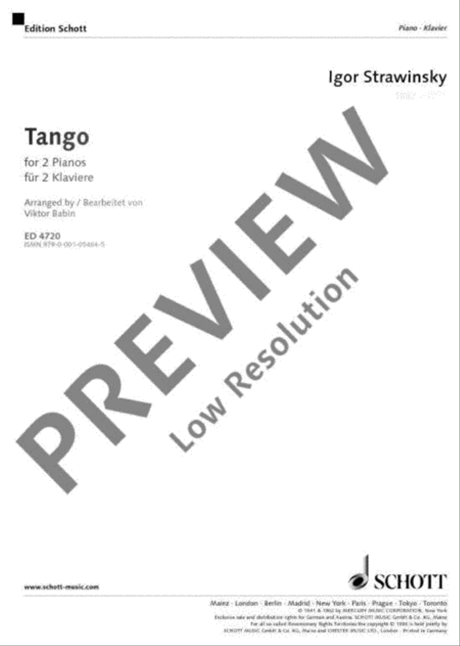 Tango Piano Duet scores gallery preview page 11