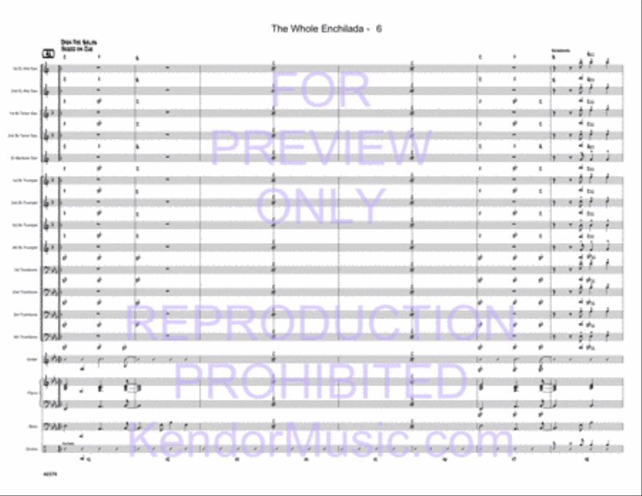 Whole Enchilada, The Jazz Ensemble scores gallery preview page 7