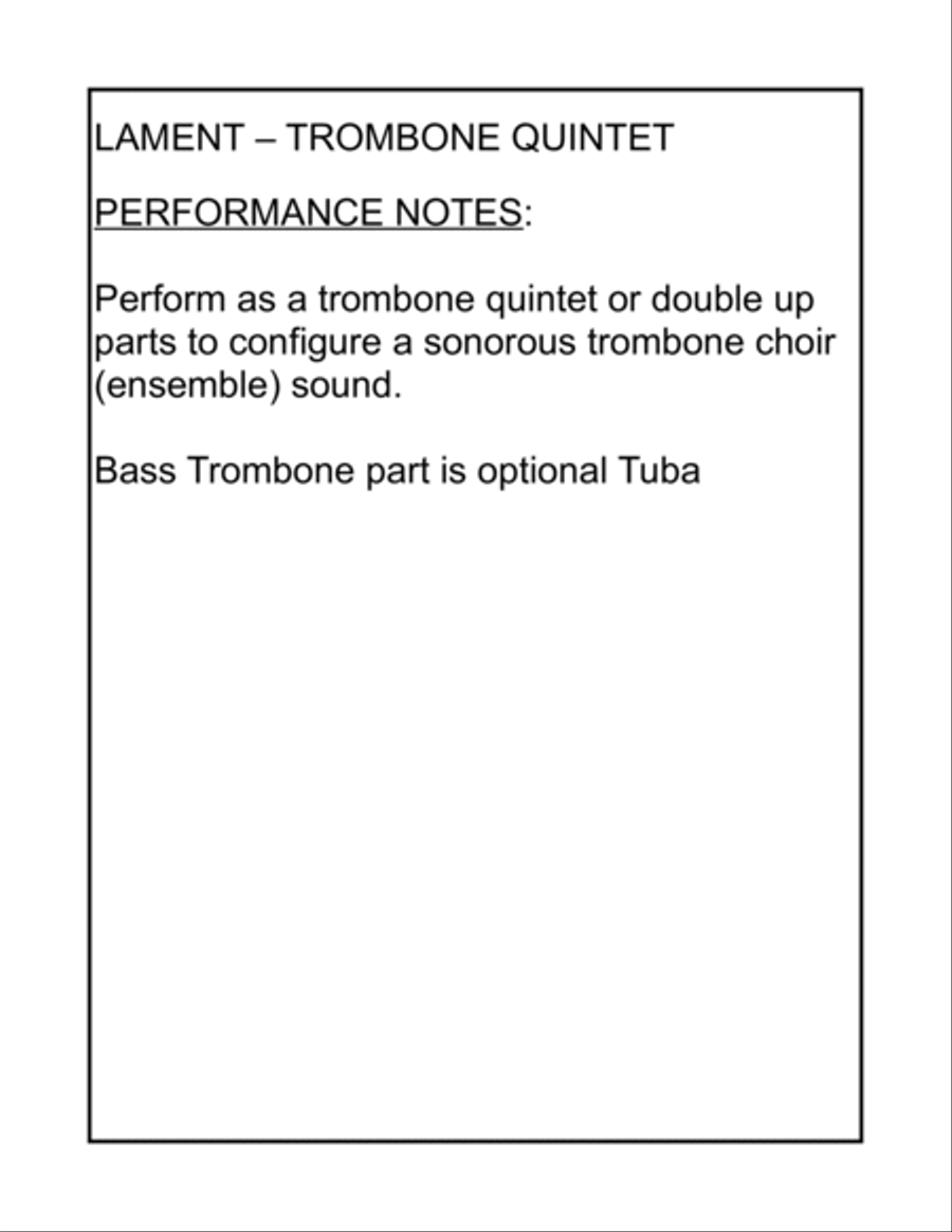 Lament Brass Quintet scores gallery preview page 2