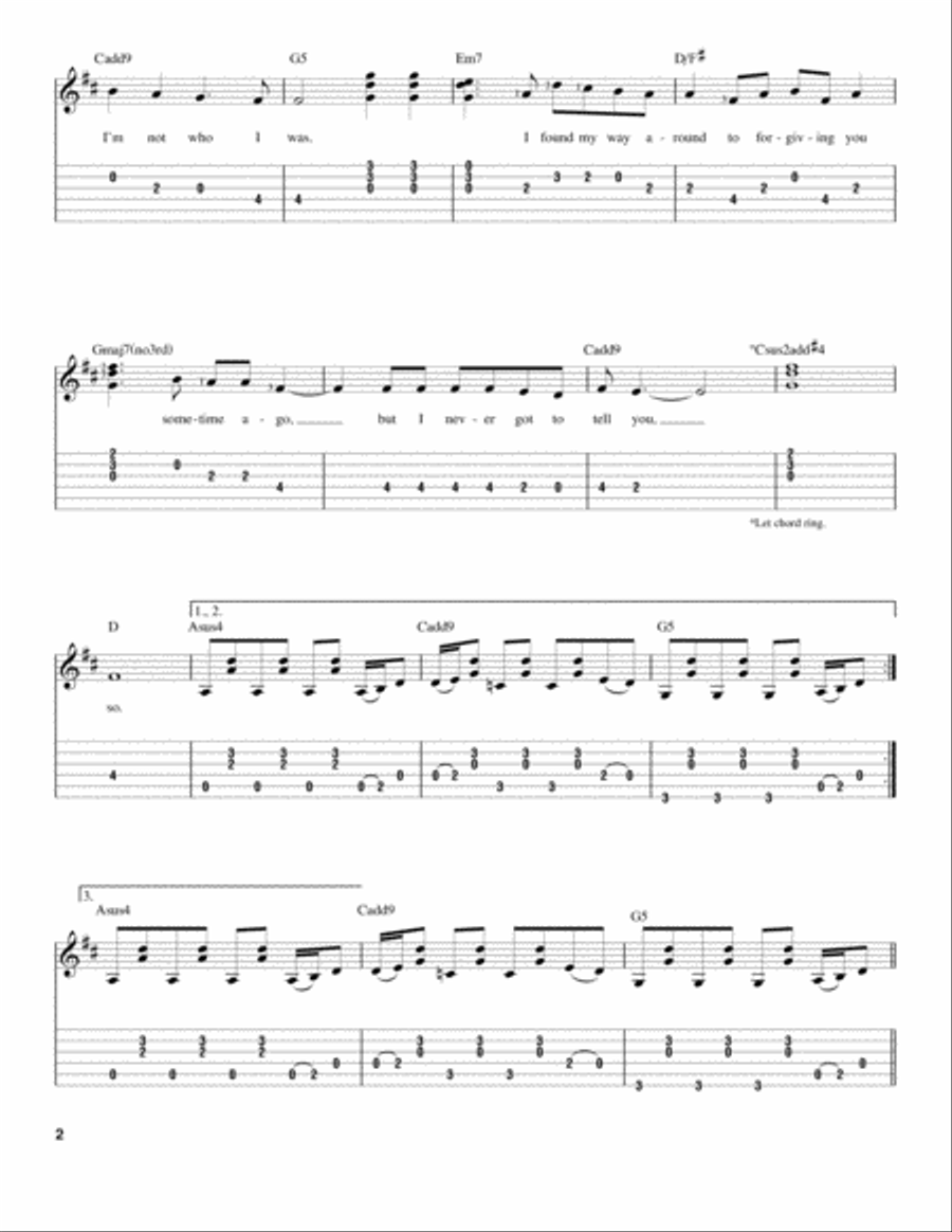 I'm Not Who I Was I'm Not Who I Was Acoustic Guitar scores gallery preview page 2
