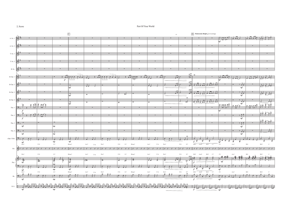 Part Of Your World Jazz Ensemble scores gallery preview page 2