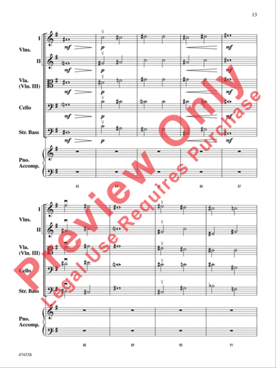Themes from Pictures at an Exhibition String Orchestra scores gallery preview page 14