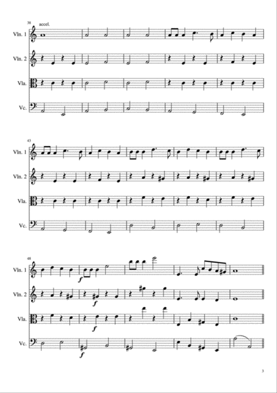 Havah Nagilah Havah Nagilah String Quartet scores gallery preview page 4
