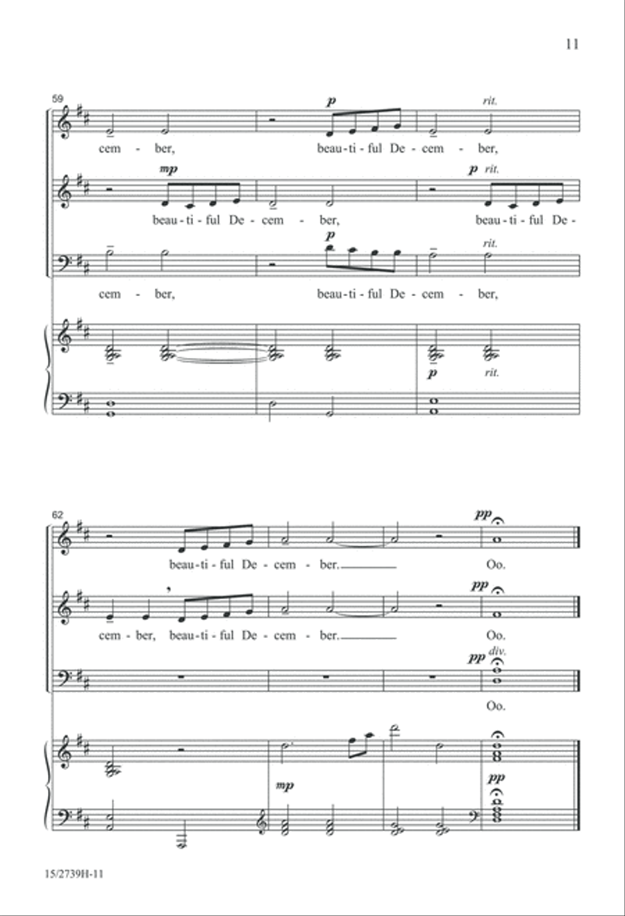 Beautiful December 3-Part scores gallery preview page 12