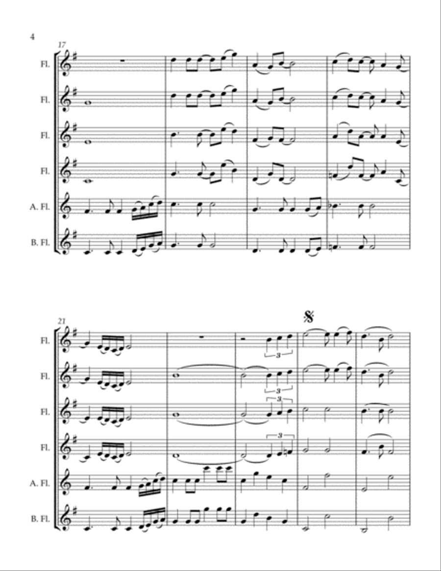 Fat Old Sun Flute Solo scores gallery preview page 4