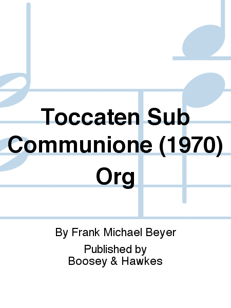 Toccaten Sub Communione (1970) Org
