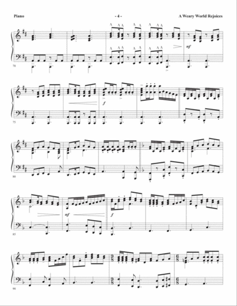 A Weary World Rejoices (A Chamber Cantata For Christmas) - Piano Choir scores gallery preview page 8
