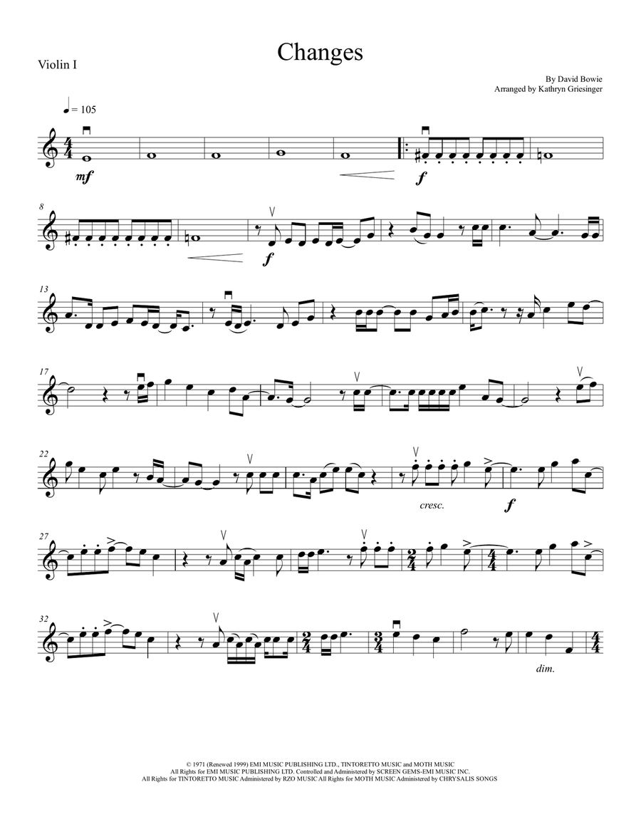 Changes String Quartet scores gallery preview page 1