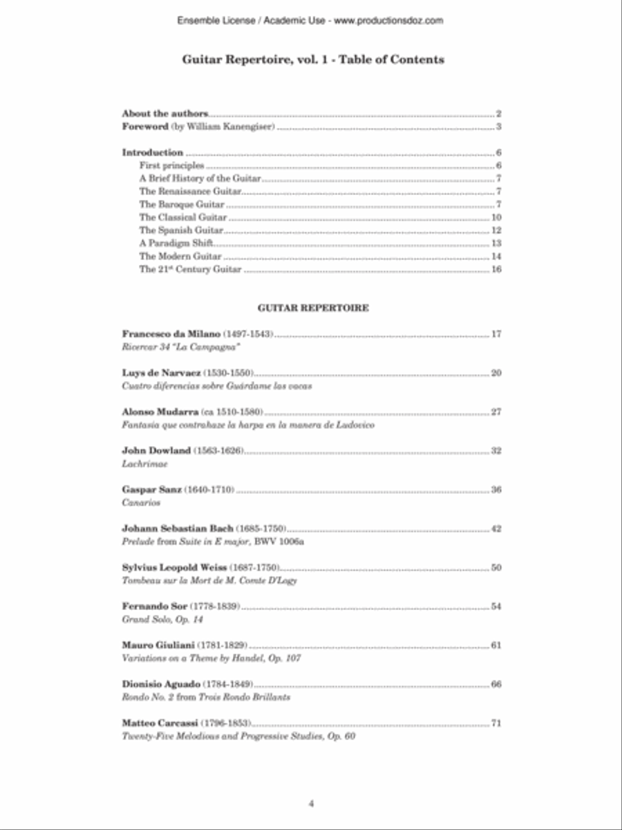 Guitar Repertoire, vol. 1 - da Milano to Villa-Lobos Classical Guitar scores gallery preview page 4