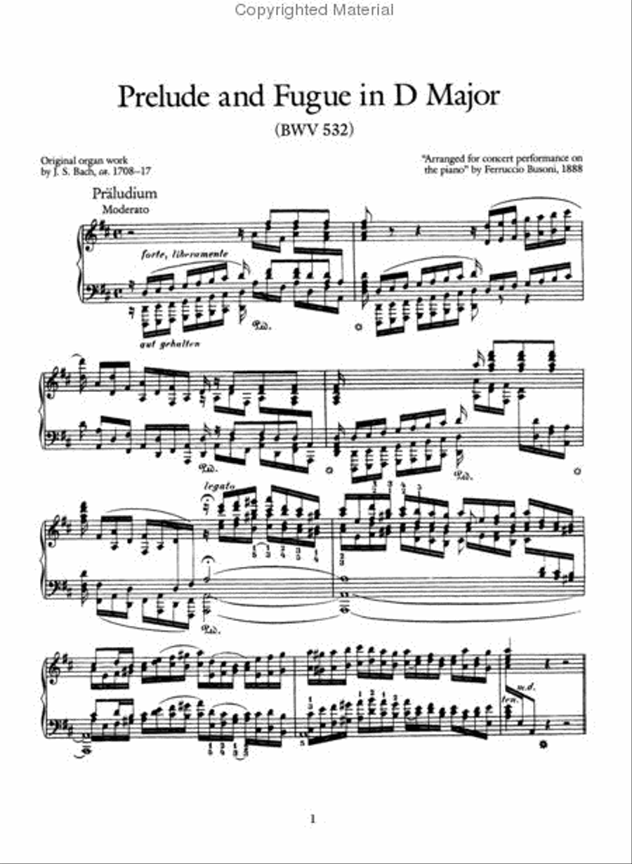 Toccata and Fugue in D Minor and the Other Bach Transcriptions for Solo Piano