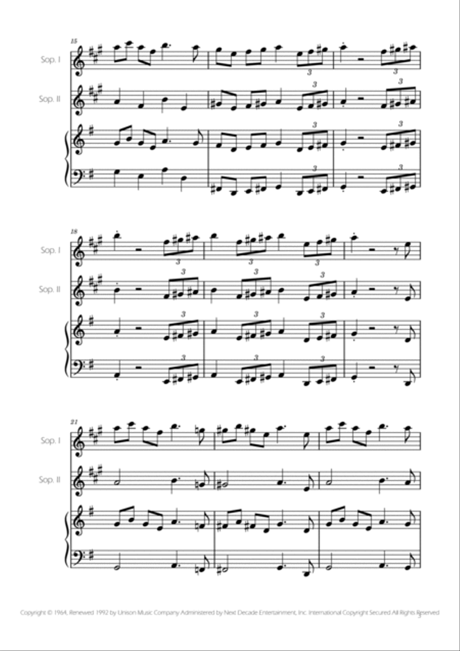 Addams Family Theme Woodwind Duet scores gallery preview page 3